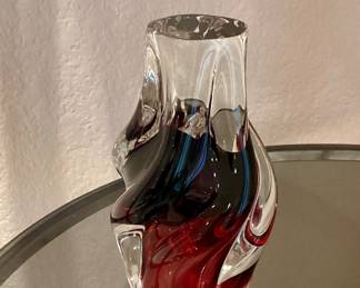 Vintage, Scandinavian glass art vase