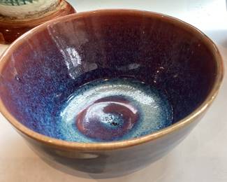 Mid-century German studio pottery bowl crafted by artesian Till Sudeck in the 1960s