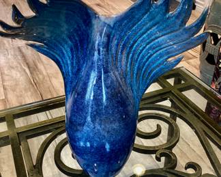 Ceramic cobalt Koi
