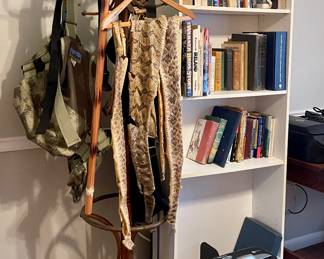BOOKSHELF, HAT RACK, SNAKE SKINS