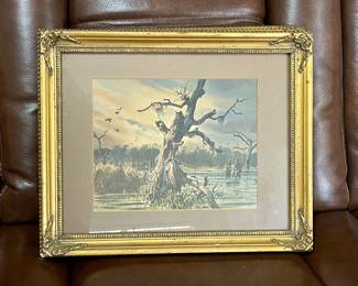 FRAMED PRINT SIGNED COWAN