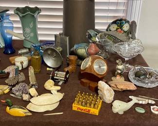 DUCK DECOR, TUSKS, DESKTOP BAROMETER, MINI COKE BOTTLES