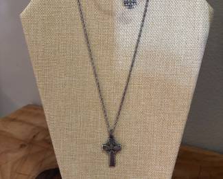 JAMES AVERY RETIRED STERLING SILVER LARGE CELTIC CROSS, JAMES AVERY BRACELET