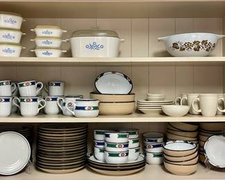 CORNING WARE, NORITAKE “KACHINA” STONEWARE SET, IROQUOIS CASUAL CHINA BY RUSSELL WRIGHT