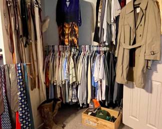 MEN’S CLOTHING, SHOES, BELTS & TIES