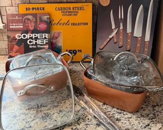 Copper Chef Cookware, Alan Roberts Carbon Steel Knives Gourmet Stainless Cutlery Collection