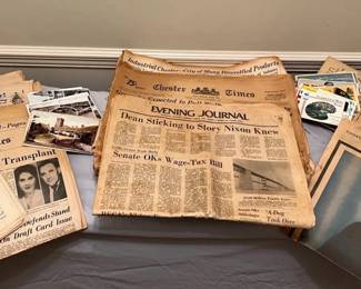 Vintage Newspaper Lot JFK Assassination Headlines, Nixon Era, Houston Post  Political Ephemera