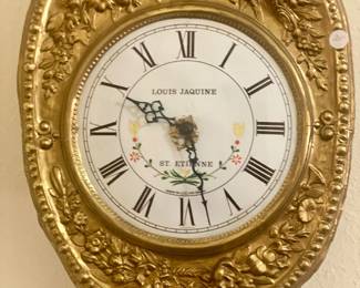 Louis Jacquline St. Etienne clock with weighted clockwork system