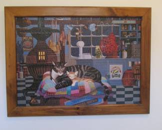 Adorable puzzle cat picture!