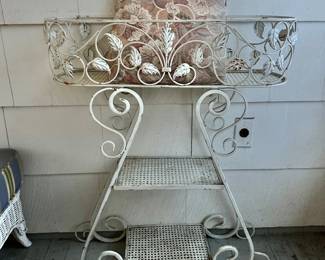 Vintage wrought iron planter
