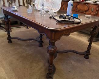 Jacobean walnut dining table 