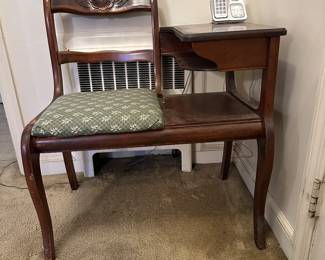 Vintage mahogany telephone table 