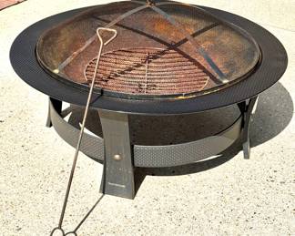 35” Firepit With Poker and Cover