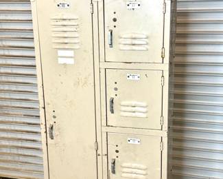 Vintage Industrial Steel Gym Locker