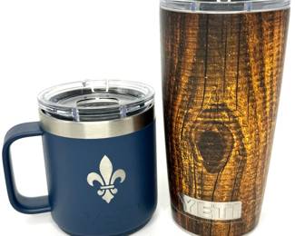 Set of 2 YETI Insulated Mugs and An Extra Lid