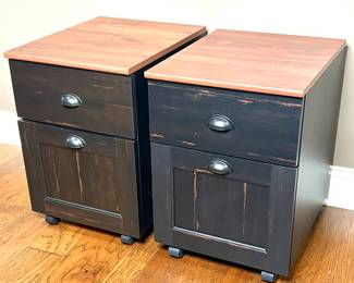 Set of 2 Christopher Lowell Filing Cabinet Nightstands