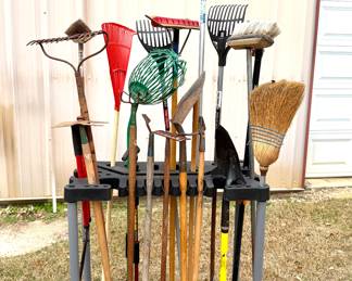 Lot of 20 Tools with Tool Rack