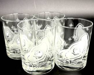 Set of 4 Mignon Faget Oyster Glasses