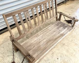 Wooden Porch Swing
