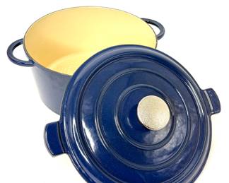 Blue Cast Iron 5 Quart Dutch Oven