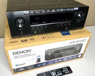DENON AVR-S540BT Full 4K Ultra HD 52 Channel AV Receiver