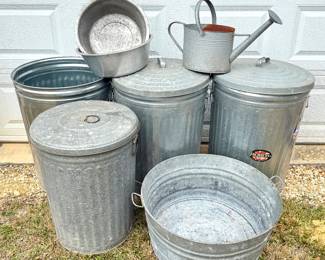 Galvanized Can Lot