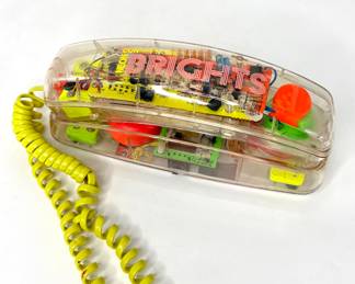 Vintage Conair Neon Brights Clear Landline Phone