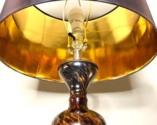 Glass Tortoise Shell Ornament Floor Lamp