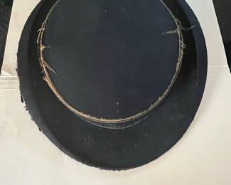 Vintage Collapsible Black Top Hat