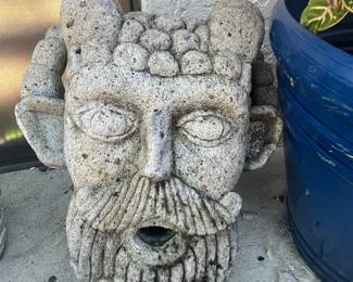 Stone Garden Gargoyle Spitter Fountain Head