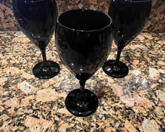 Libbey Black Amethyst Wine Glasses
