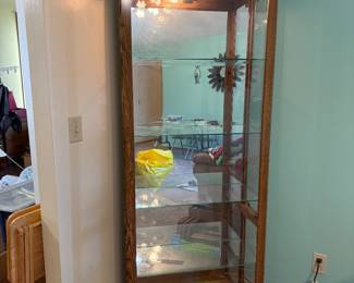 Wood and Glass curio cabinet