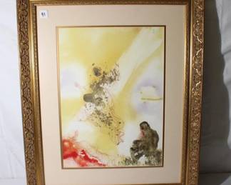 Art Lithograph nicely framed