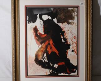 Salvador Dali " And behold, the Lord was standing upon a plastered wall, and in his hand a mason's trowel. Behold, I will set a plumbline in the midst of my people" Lithograph in colors on handmade paper, 1967- 1969, signed and dated, sheet size: 13 1/