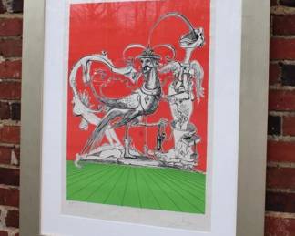 Untitled from the artist's 1973 Suite "Les Songes drolatiques de Pantagruel (The Comical Dreams of Pantagruel)" Lithograph by Salvador Dali (1904-1989) signed, Limited E.A. (Artist's proof) edition on Japon paper ca 1973 w/ COA