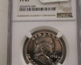 1952 Franklin Half Dollar NCGS Graded PF 67
