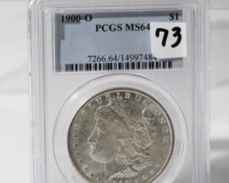 1900 O Morgan Silver Dollar graded MS64 by PCGS