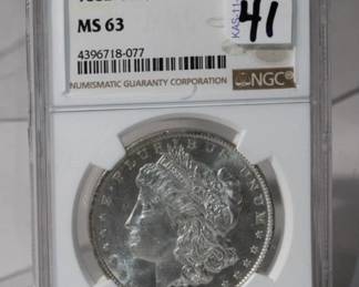 1882 O Morgan Silver Dollar graded MS63 by NGC