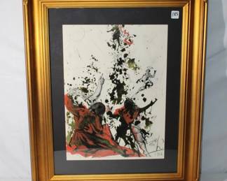 Salvador Dali "Iesus transfiguratio" Lithograph in colors, 1969, sheet size: 13.75 x 19 inches, signed and dated, with COA