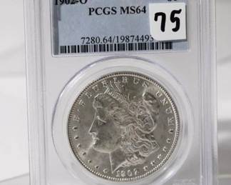 1902 O Morgan Silver Dollar graded MS64 by PCGS