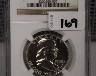 1958 50c Graded PF 69