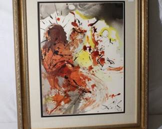 Salvador Dali "Saint Jerome, Greatest of the Doctors" Lithograph in colors on handmade paper, 1967- 1969, signed and dated, sheet size: 13 1/4 x 19 inches with COA