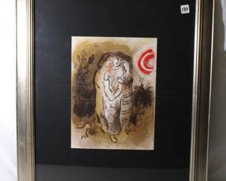 Marc Chagall "Naomi, Ruth, and Oprah" Lithograph in colors, 1960, with COA
