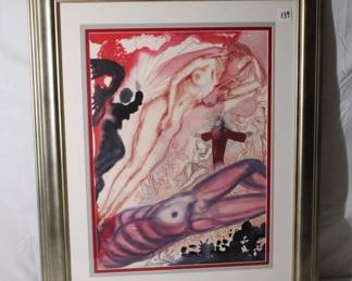 Salvador Dali, " It is Not Good that the Man Should be Alone; I Will Make him a Helper Suitable for him" Lithograph in colors on handmade paper, 1967- 1969, signed and dated, sheet size: 13 1/4 x 19 inches with COA