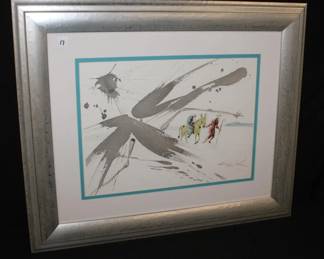 "Quia puer Israel, dilexi eum; et ex Aegypto vocavi filium meum (Because Israel was a child), I loved him, Out of Egypt have I called my Son" From the Biblia Sacra by Salvador Dali Lithograph in colors on handmade papere date 1967-1969, Set Number 1101