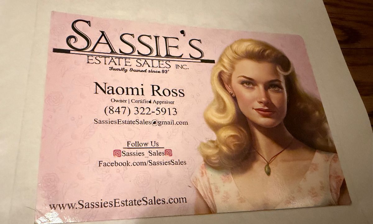 Sassies Estate Sales, Anniversary 33 yrs!!! April 1993!!