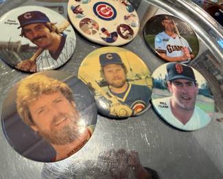 Vintage Baseball Pin Back Buttons