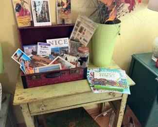 Vintage Re Purposed Occasional Table with Drawer