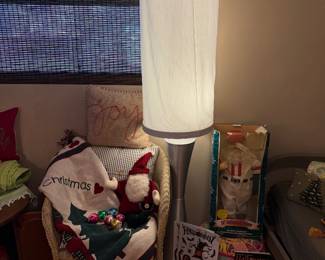 Symmetrical Brushed Nickel Floor Lamp