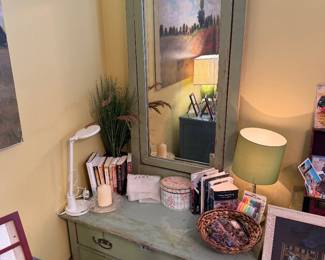 Antique Re Purposed Dressing Table with Mirror